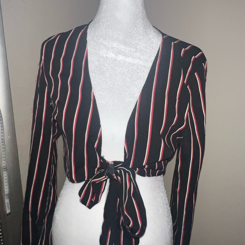 Shein cross crop top